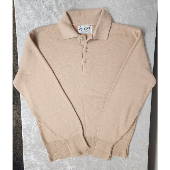Vintage Ferranti Califonia Mens Biege Sweater-Size Medium - Picture 4 of 11